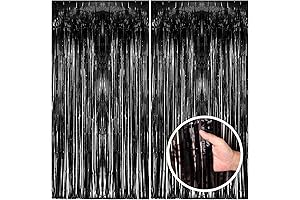 Black Halloween Decorations 2-Pack Party Streamers Backdrops