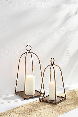 Miniatura 2 de Mud Pie Juego de faroles de metal color negro