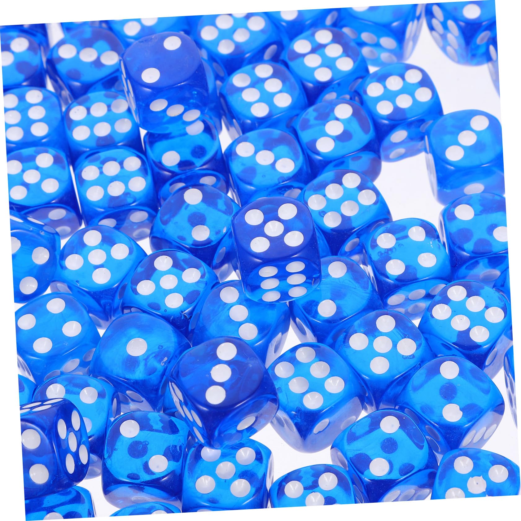 100 Pièces Dés Acrylique Colorés Arrondies Accessoires de Jeu de Société Portable pour Fête et Jeux de Table