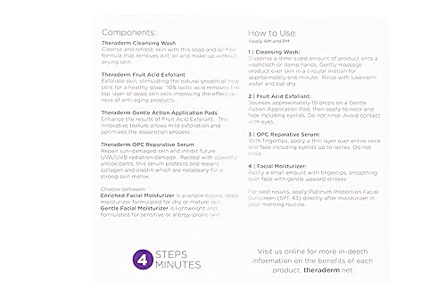 Theraderm Sistema de viaje para renovación de la piel con peptídico Hydrator - Aprobado por la TSA - Suministro de 2 semanas