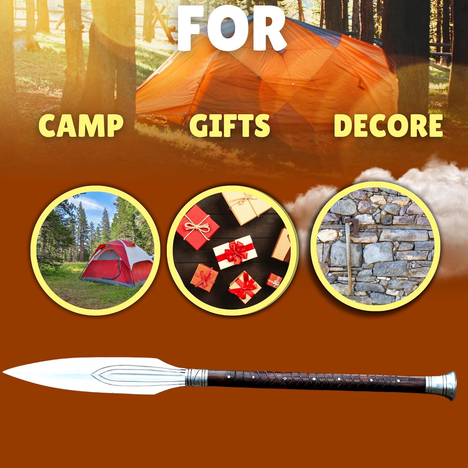 QEPAA CRAFTS® Handmade Viking Spear – Forged Steel Blade, Authentic Norse Weapon Replica, Hardwood Shaft – Historical Reenactment, Collectible, or Display Piece