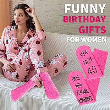 Calcetines 40 Cumpleaños Mujer - Regalo Divertido 40 Años Tallas 36-44