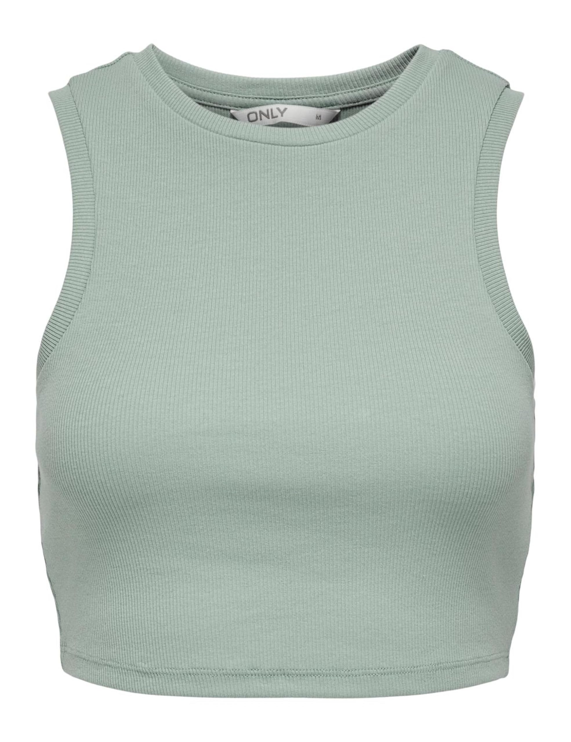 ONLY Women's Onlvilma S/L Cropped Tank Top JRS Noos, Green, XXL