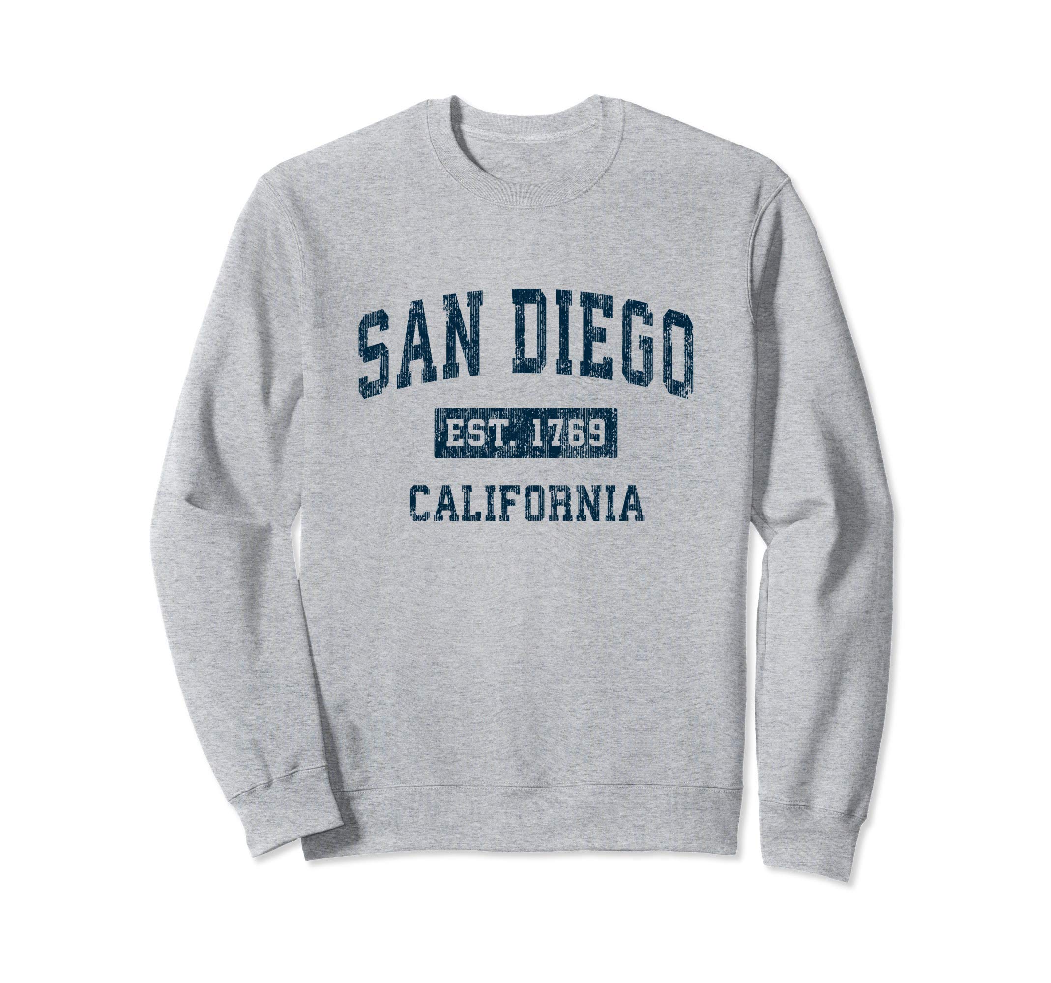 San Diego CA Retro T-Shirts & TeesSan Diego California CA Vintage Sports Design Navy Print Sweatshirt