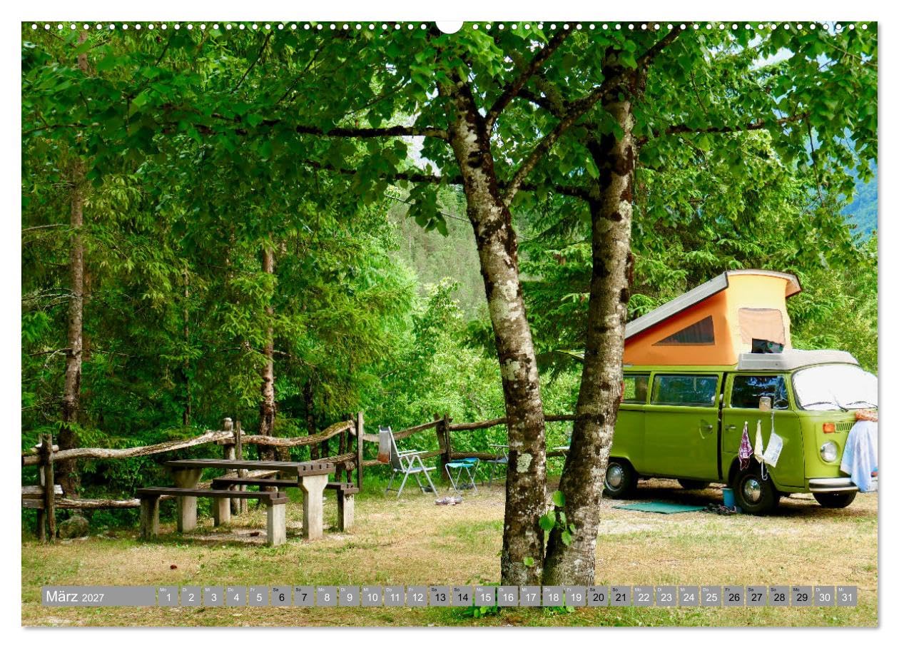 CALVENDO - Vanlife; Camping - Freiheit - Reisen (hochwertiger Premium Wandkalender 2027 DIN A2 quer), Kunstdruck in Hochglanz: Wohnmobil, Bulli oder Kastenwagen: das "Vanlife-Gefühl" macht süchtig.