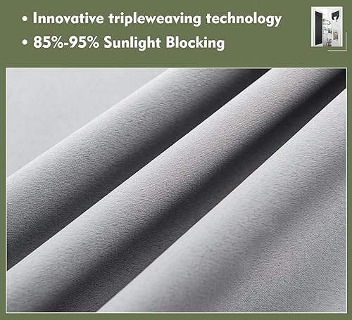 Miniatura 4 de PI Cortina opaca de velcro para puerta cortina de privacidad con aislamiento térmico para puerta de cristal aula puerta corrediza pantalla de amarre