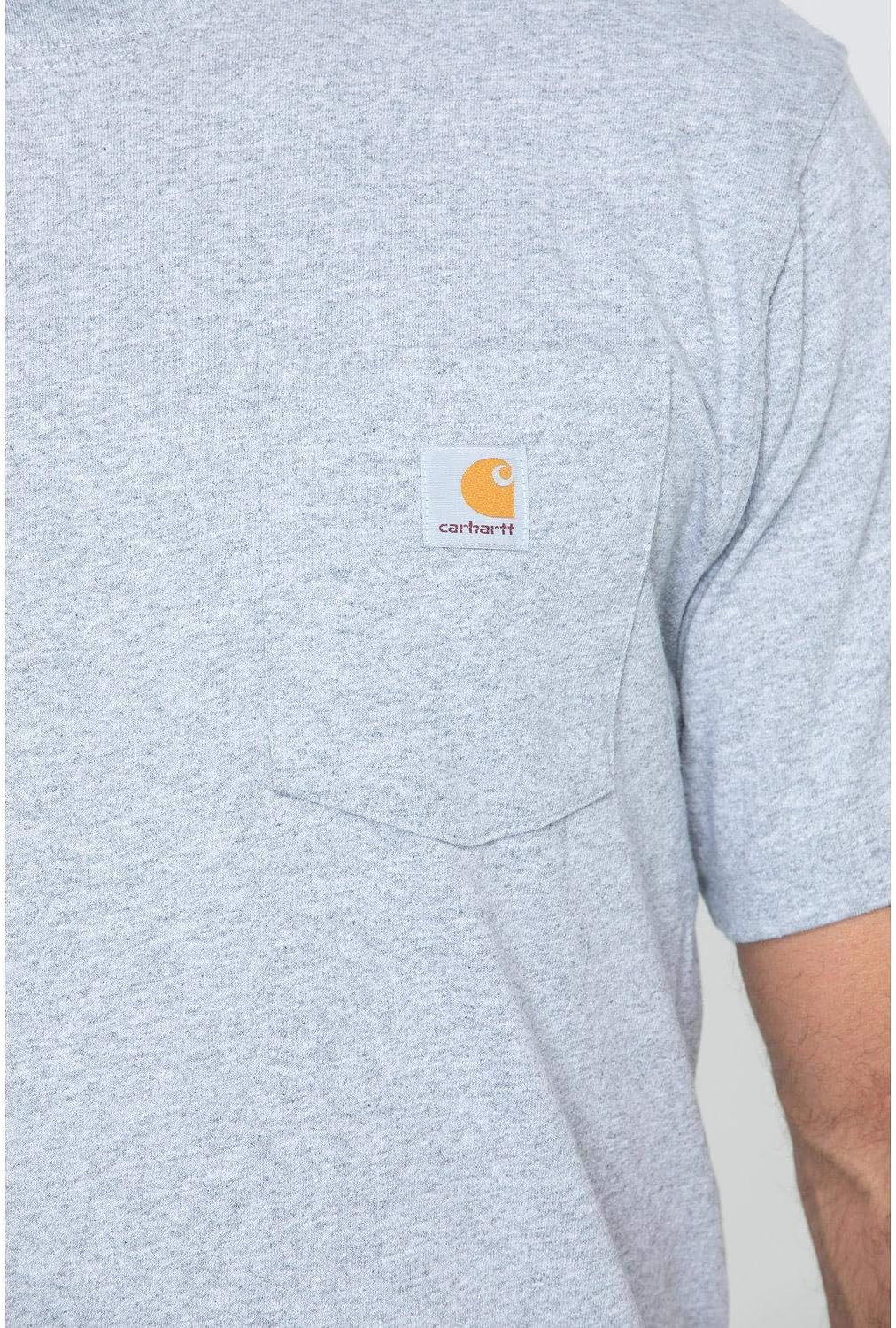 Carhartt Men's Workwear Pocket T-Shirt -Heather Gray-XLT - Image 5