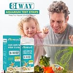 150 Aquarium Test Strips,8-Way Aquarium Ammonia Test Strips for Saltwater Freshwater Aquariums,Pond Fish Tanks, Aquarium Test Kit-Test pH, Alkalinity,Nitrate,Ammonia and More | Salt & Freshwater Pond Fish Tank Test for Free Chlorine, Nitrate, Nitrite