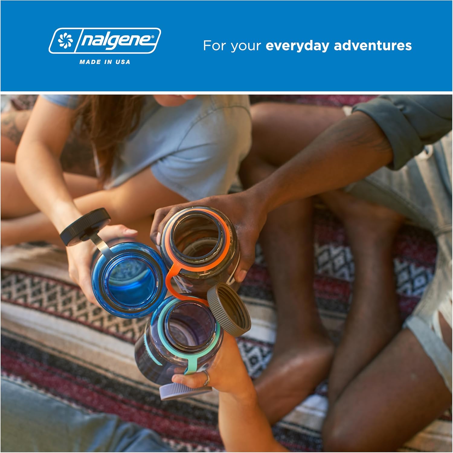 Nalgene 32 oz Wide Mouth Water Bottle | BPA-Free, Durable & Leak Proof, Lightweight Bottle for Hiking & Gym, Work & Travel