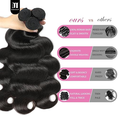 Miniatura 3 de Extensiones de cabello humano ondulado de 26, 28, 30 pulgadas, grado 12A, cabello humano brasileño ondulado, 100% sin procesar, color natural