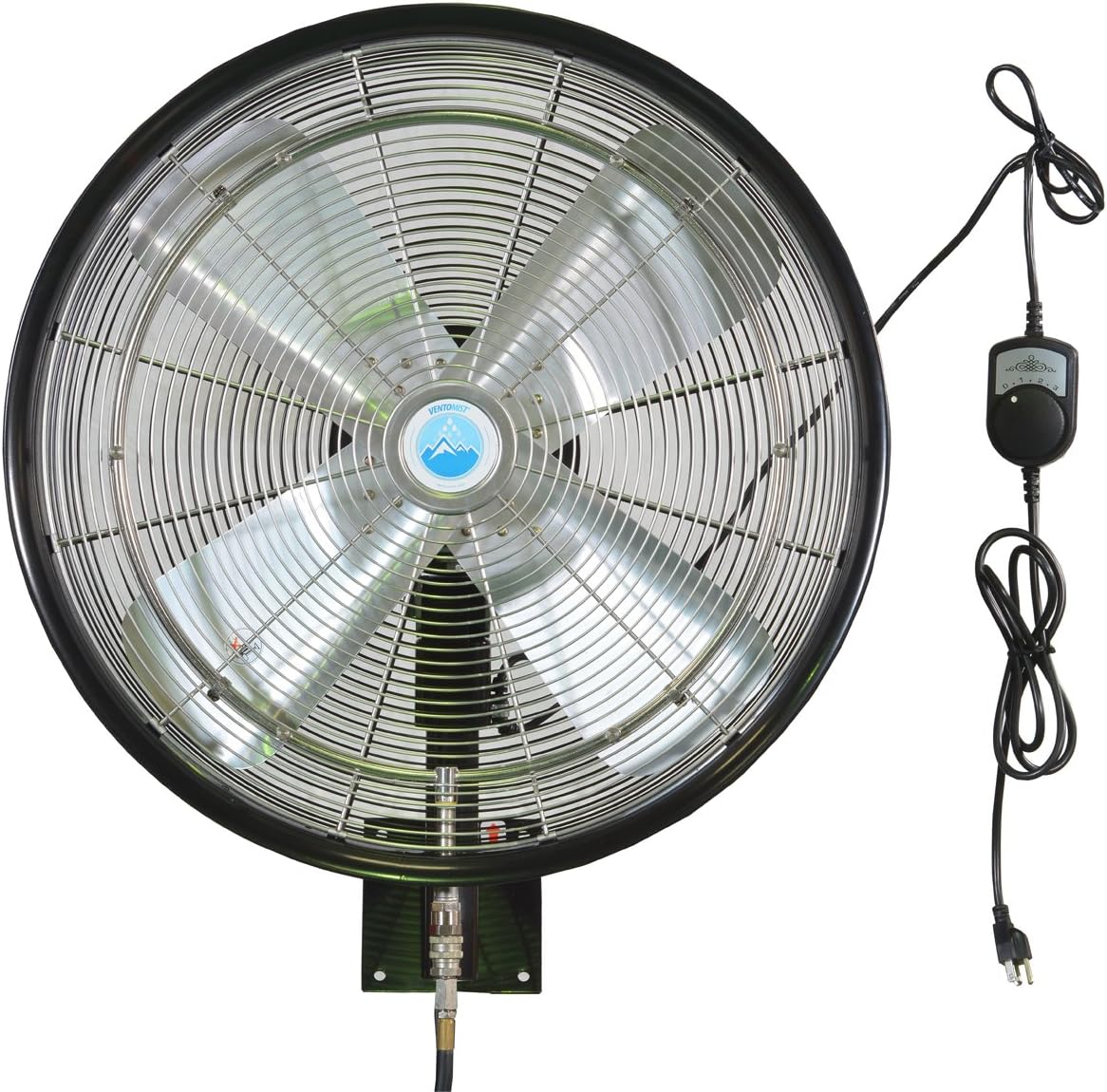 24" VTPFH-24B-OSC-WM Premium Head with Wall Mount, Requires an Additional Pump to Function as high Pressure misting Fan, Black