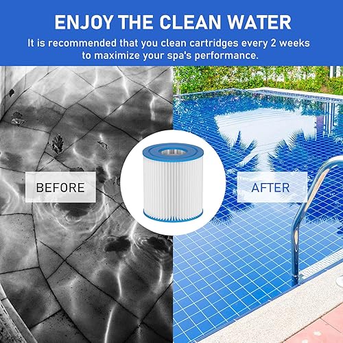 Miniatura 7 de 29007E - Cartucho de filtro de repuesto tipo H compatible con bomba de filtro Intex 330 GPH, 28201, 28201EH, 28601EG, 28701EH para piscinas sobre el