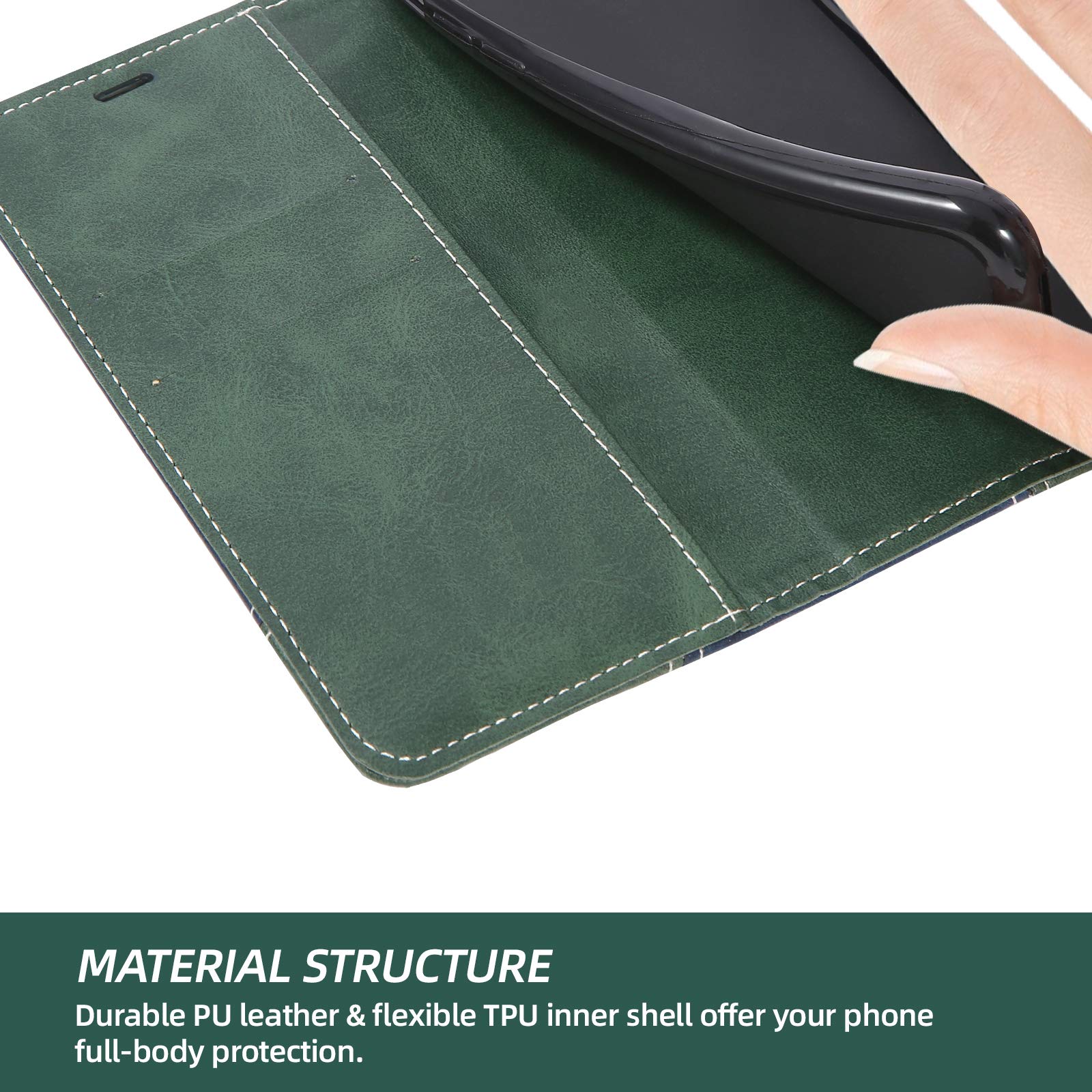 HualuBro Cover per Oppo Realme 7 PRO, Flip Cover a Libro in Premium PU Pelle Magnetica Antiurto Case Portafoglio Custodia per Oppo Realme 7 PRO Cover - Blu