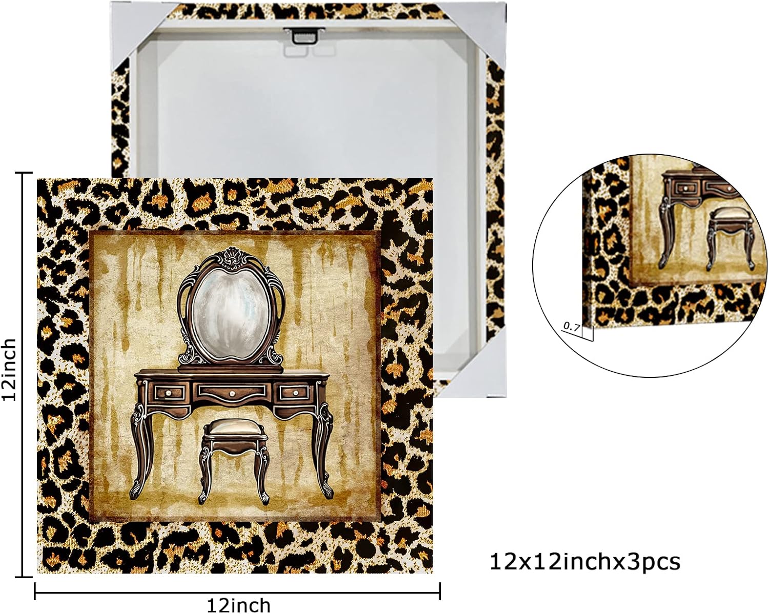 Saypeacher Cheetah Bathroom Decor Leopard Bedroom Bathroom Pictures Prints Safari Wall Art Fashion Artwork Prints