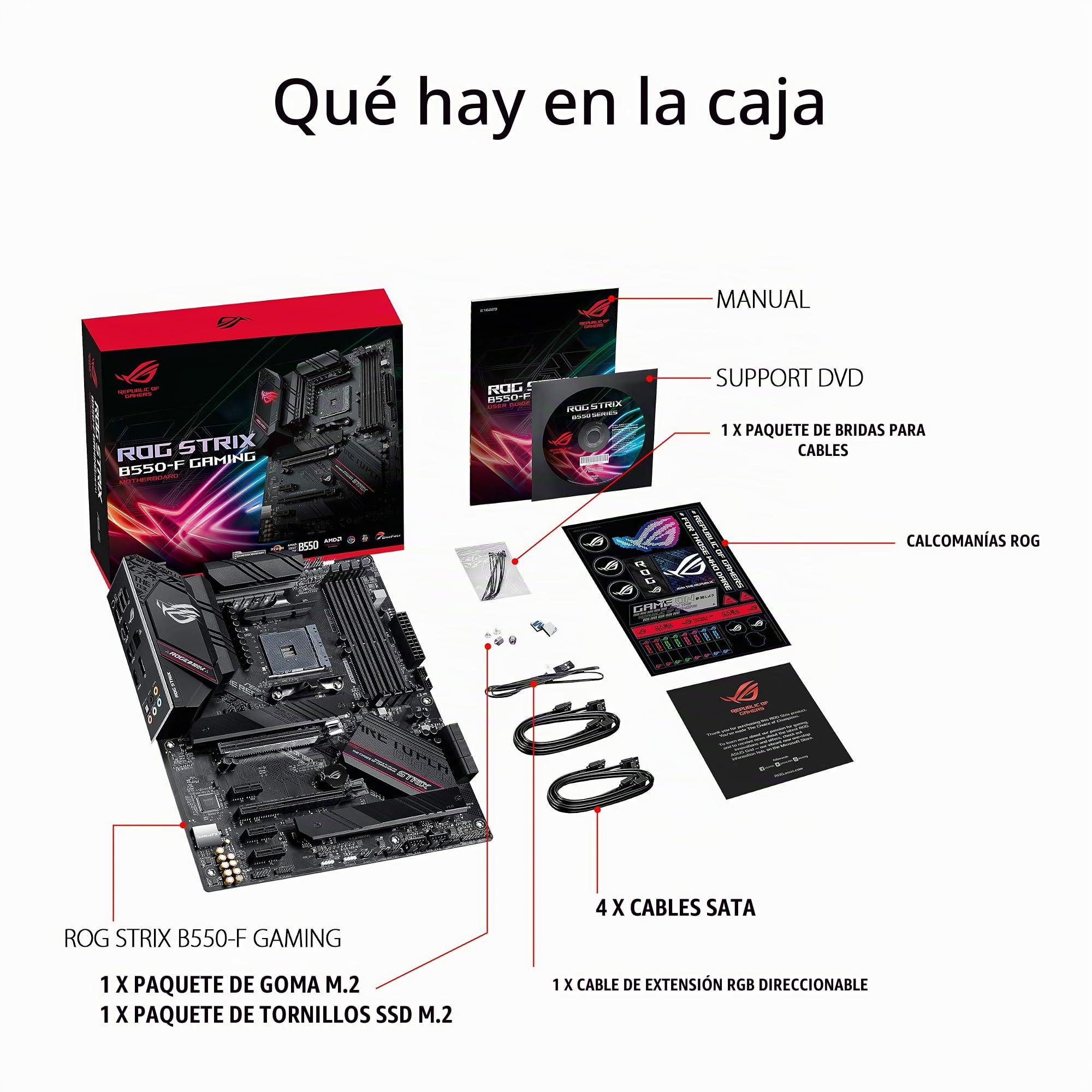 5700X3D + ROG STRIX B550-F + メモリ４枚　セット Amazon.com: Placa base para juegos ASUS ROG Strix B550-F, AMD AM4