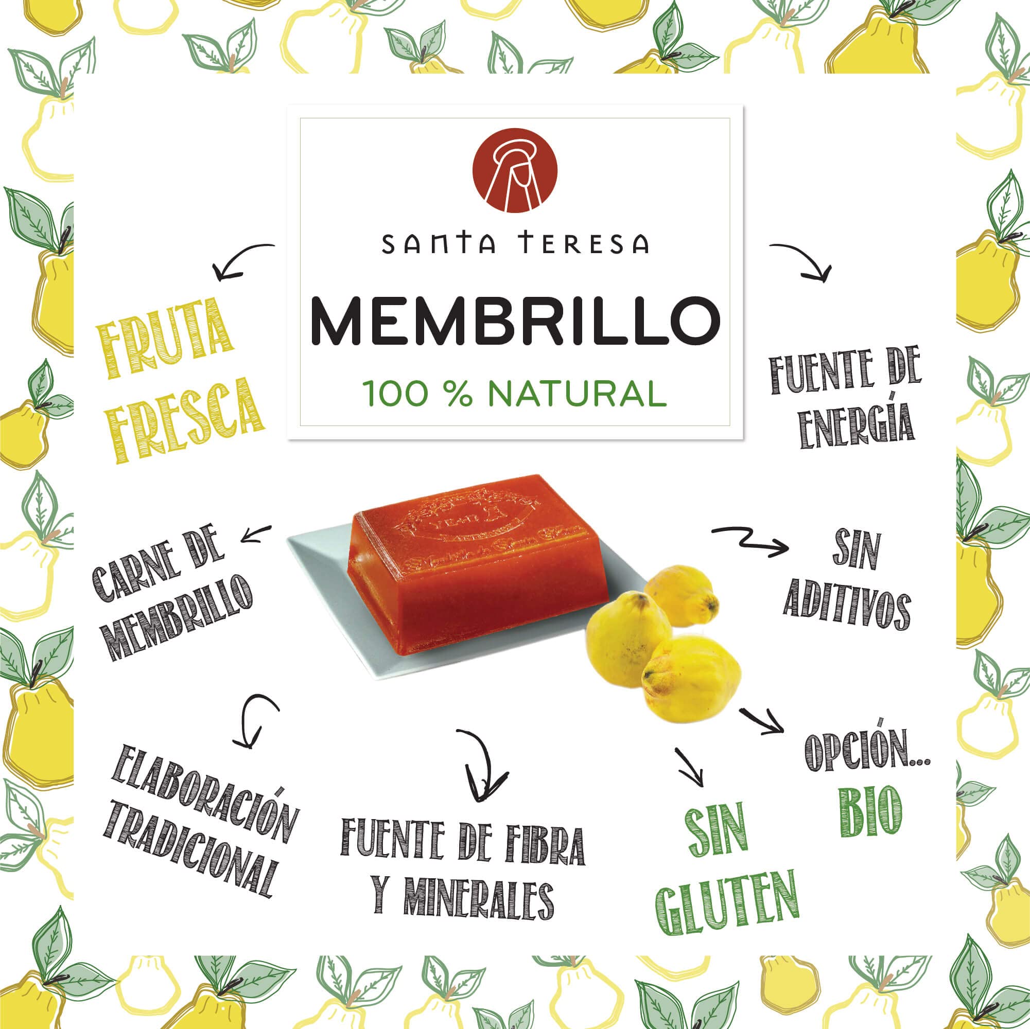 Dulce De Membrillo Con Nueces Artesano 310 Gr Santa Teresa
