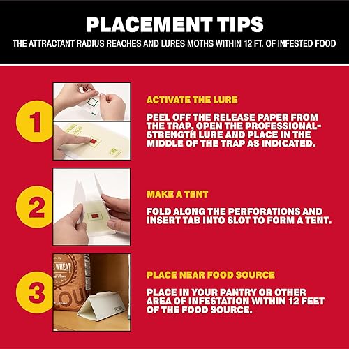 Miniatura 6 de Catchmaster Trampas para plagas y polillas de despensa, paquete de 2 unidades, mata insectos para almacenamiento de cocina y despensa, trampas