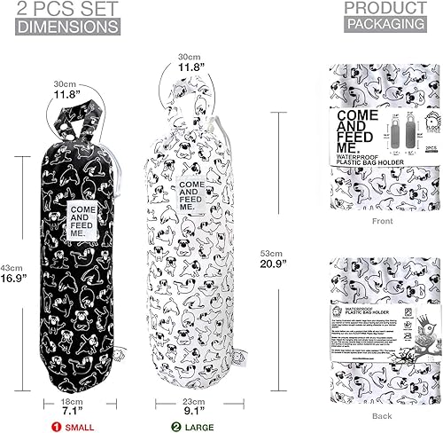 Miniatura 2 de 2 unids impermeable plástico supermercado bolsa titular de compras soporte organizador cocina almacenamiento bolsa dispensador múltiples diseños