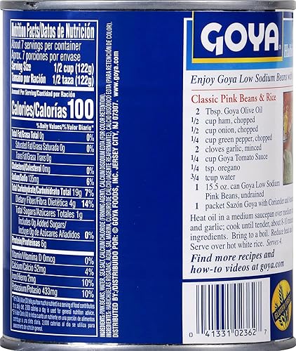 Miniatura 4 de Goya Foods - Frijoles rosados bajos en sodio, 29 onzas (paquete de 12)