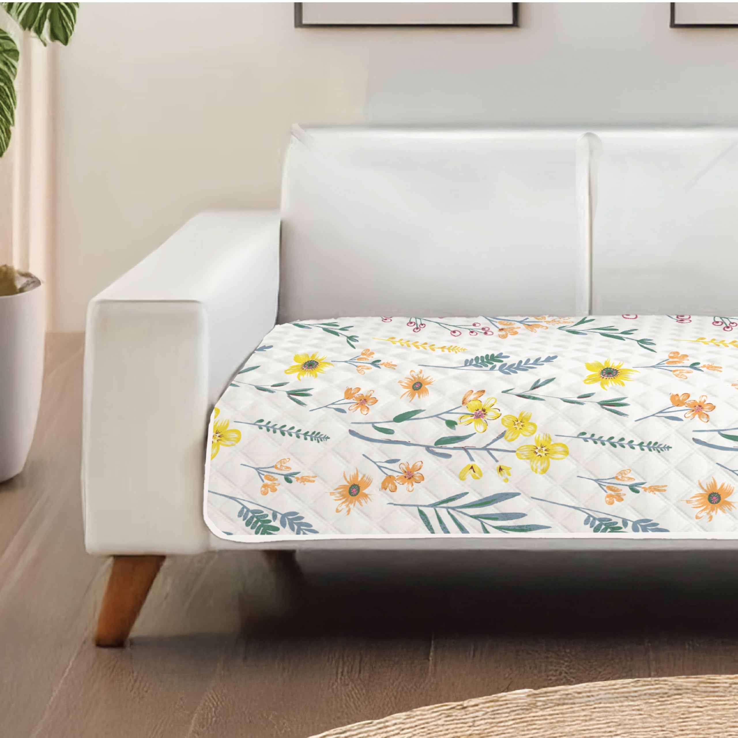Urban Space 3 Seater Quilted Sofa Cover mat, Non-Slip Sofa Protector, Easy Care & Machine Washable Cover, Sofa Seat Runner for Couch for Living Space (3 Seater - France)-image-28