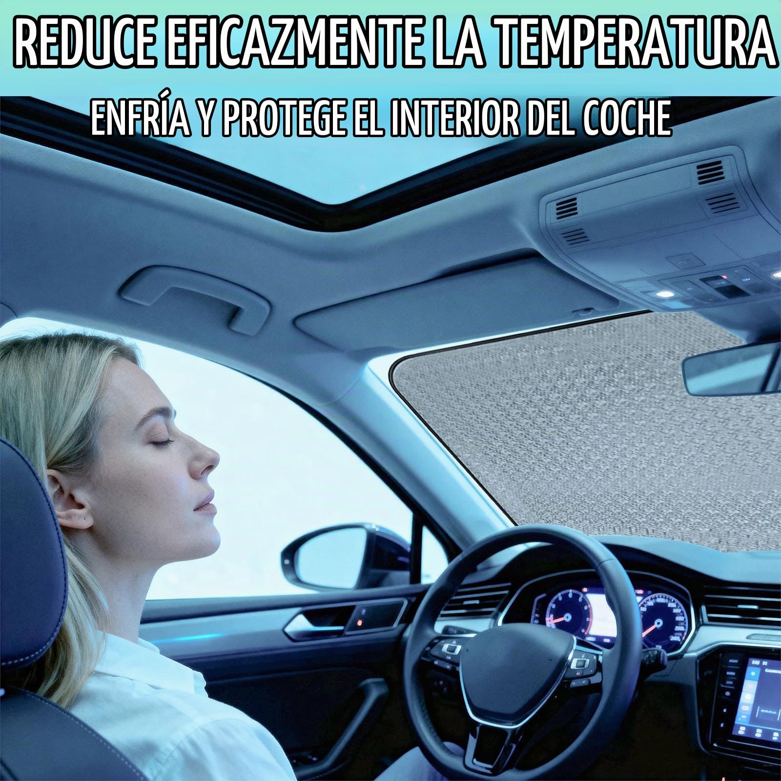 GLOBLELAND Parasol divertido de gato para parabrisas delantero del coche, protección solar para animales, bloquea el calor y la radiación UV, reflector para berlinas y modelos hatchback