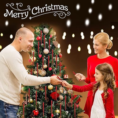 Vista 244 de 30 piezas de carámbanos de plástico retorcidos de plástico de carámbanos de Navidad, decoración colgante para árbol de Navidad, fiesta de Navidad