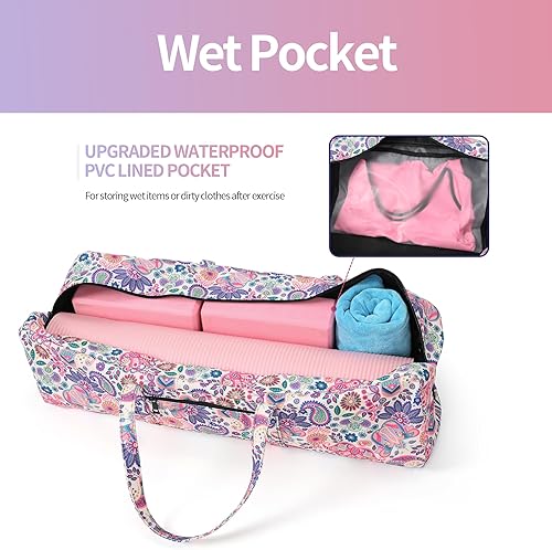 Miniatura 5 de Boulder Bee  Bolsa para esterilla de yoga  Portador grande para esterilla de yoga con bolsillo húmedo  Regalos de yoga  Bolsa de gimnasio para mujer