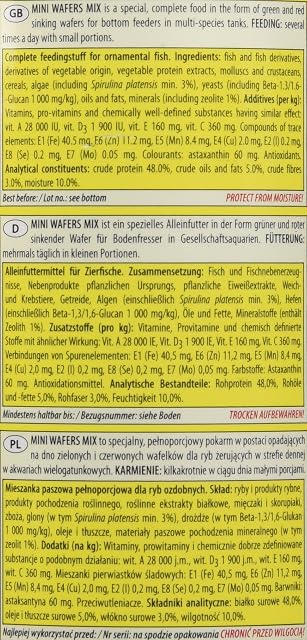 Foto 4 de 4 de Tropical Mini WAFERS Mix 250ml / 138g - Alimento para Peces y Animales del Fondo
