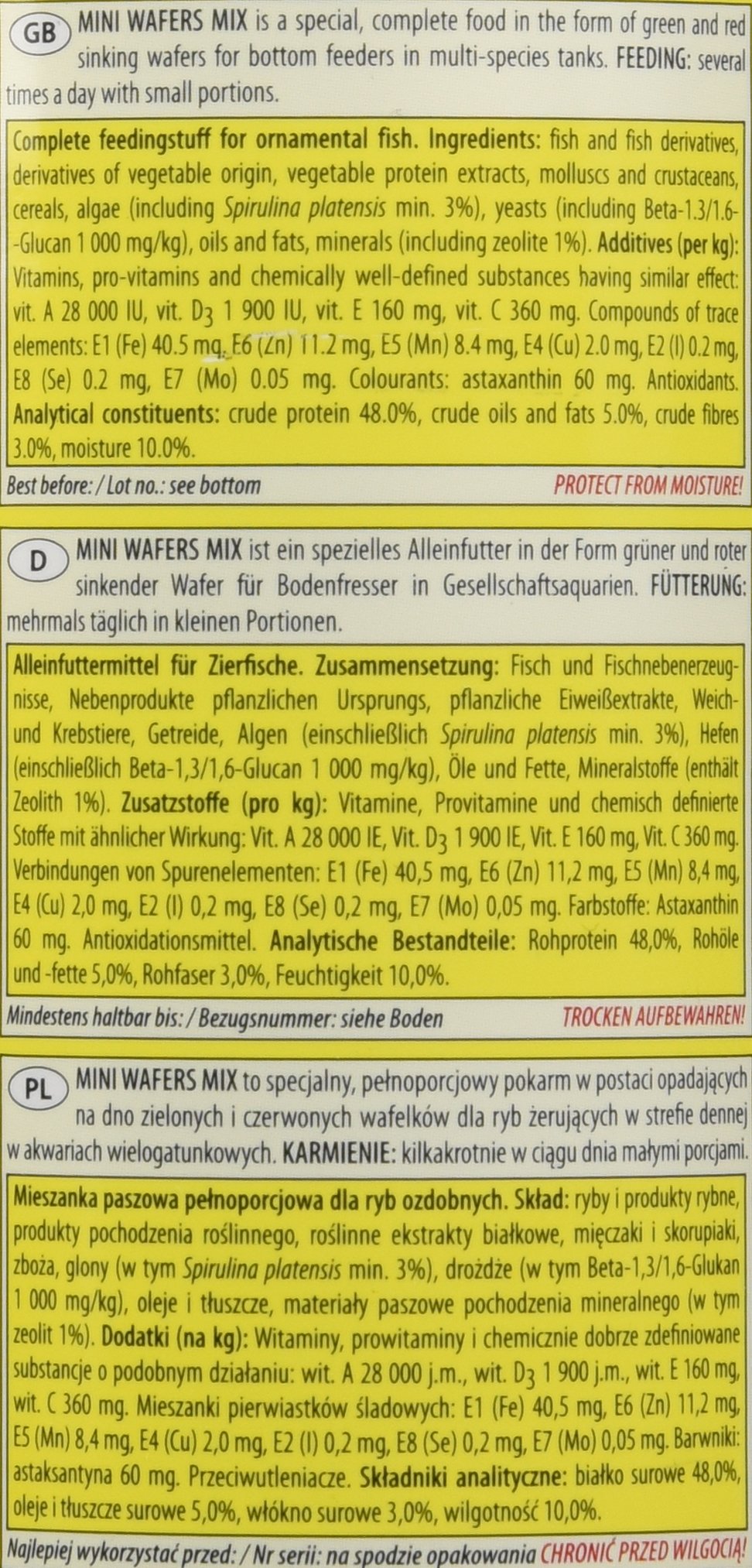 Tropical Wieloskładnikowy pokarm dla wszystkożernych ryb dennych MINI WAFERS MIX 250ml / 138g