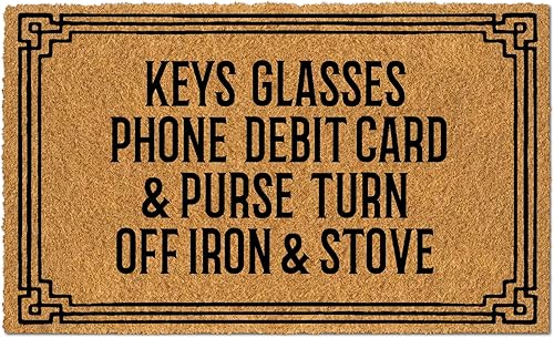 Wulidrom Faux Coir Funny Outdoor Mat for Home Entrance, Water-Resistant Large Fr