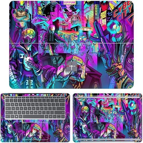 Vista 13 de SopiGuard Adhesivo para Microsoft Surface Laptop Studio 2021, envoltura de vinilo de borde a borde, incluye parte superior, teclado, paneles