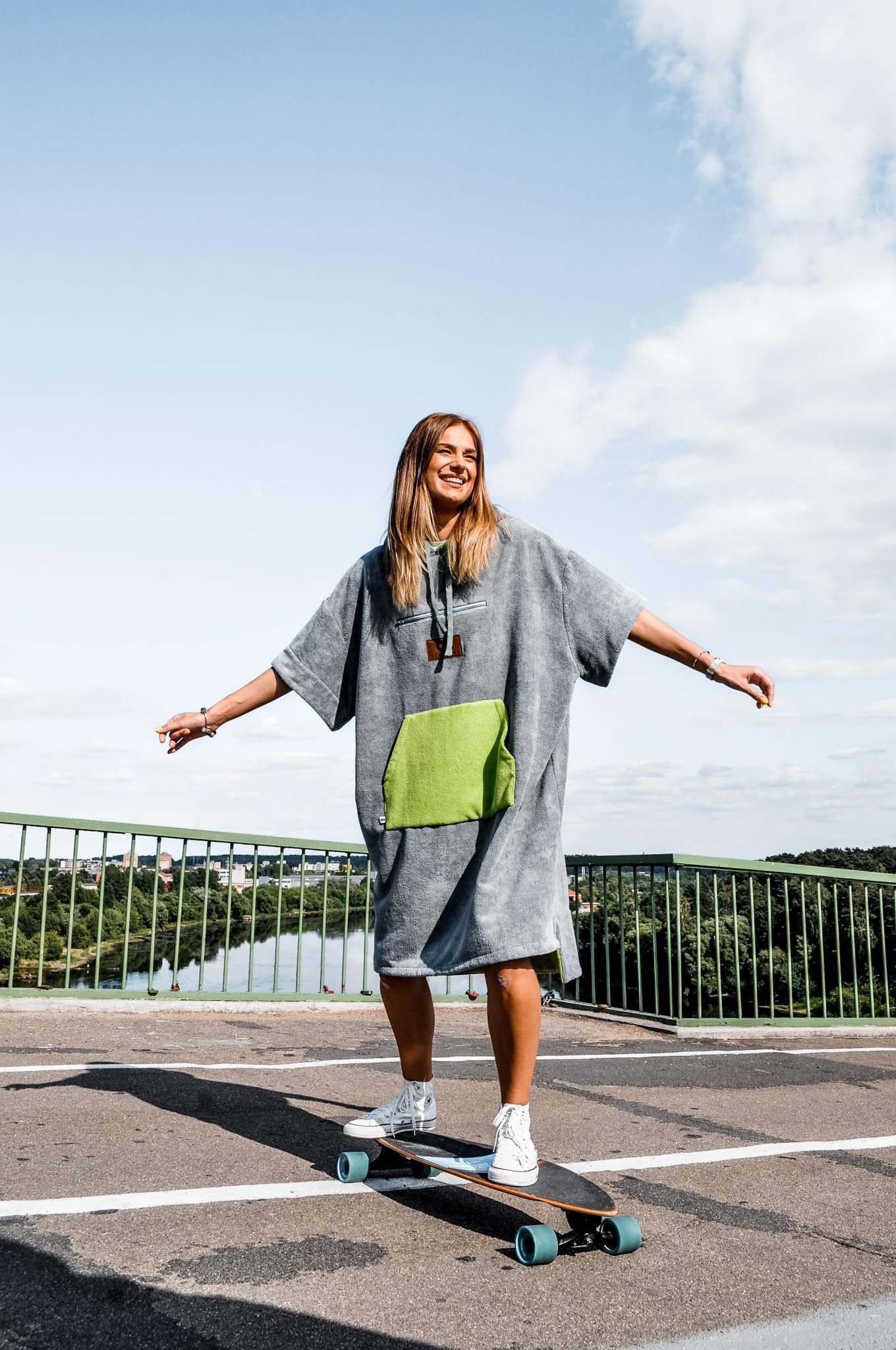 CULTHOOD Poncho Surf Toalla Playa Mujer, Hombre y Adolescentes, Bata Manta Cambiador Surf con Cremallera Bolsillo Toalla Microfibra Playa Grande Noches frías.