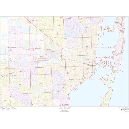 Amazon.com : Orange County, Florida Zip Codes - 48" x 36" Wall Map ...