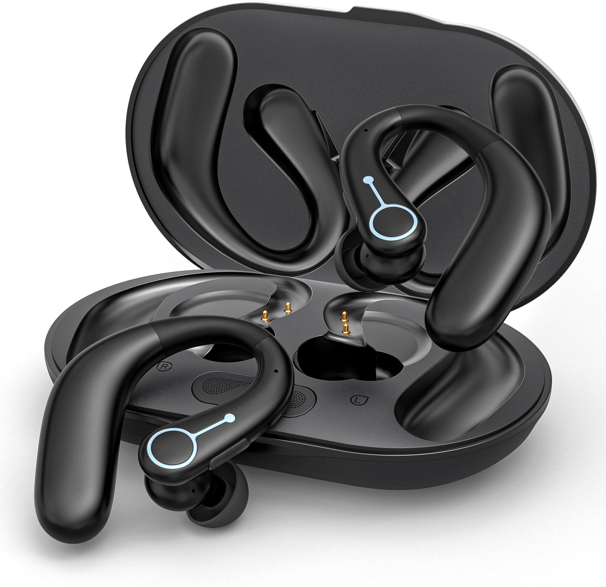 Hearing Aids, Hearing Aids for Seniors with Bluetooth, Rechargeable Hearing Aid with APP for People with Hearing Loss, 5 Levels of Volume Automatic Noise Cancellation, Clear Sound and Easy to Use, Black
