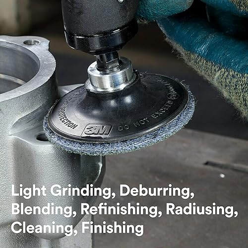 Miniatura 2 de Scotch-Brite Disco de acondicionamiento de superficie de precisión, Roloc TR, muy fino, cerámica, fibra no tejida, fácil cambio, 2 pulgadas,