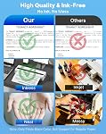 Portable Printer, PB821 Bluetooth Thermal Printer Wireless for Travel, Inkless Printer Compatible with iOS, Android, Laptop, Supports 8.5"x11" US Letter for Office, Car, Home, 3 Rolls of Paper