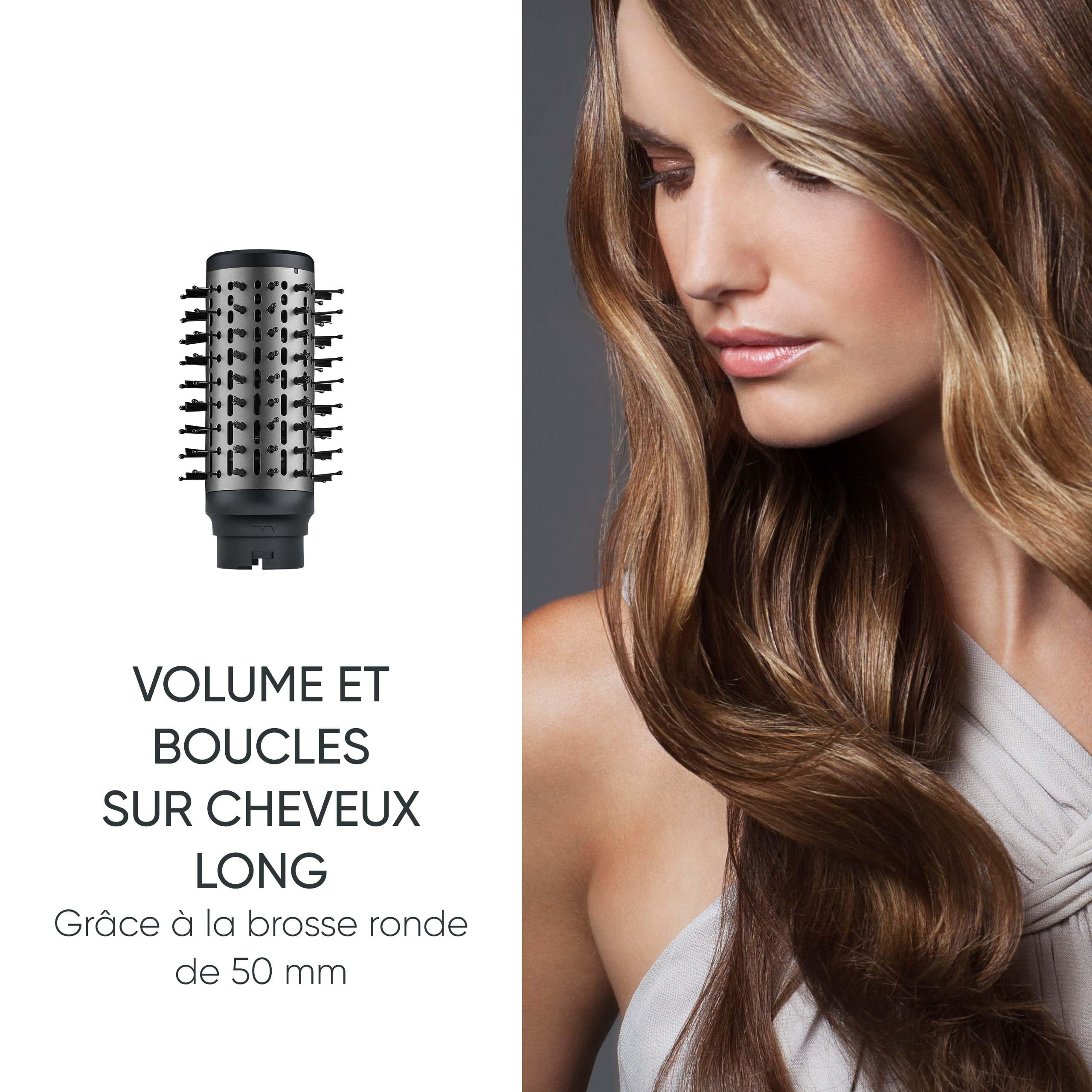 SEVERIN Brosse soufflante Multi Style 5 en 1, Brosse électrique avec 5 accessoires inclus, Sèche-cheveux, 2 brosses rondes, brosse ovale et plate, Technologie ionique, 1 500 W, Noir, WL 0684
