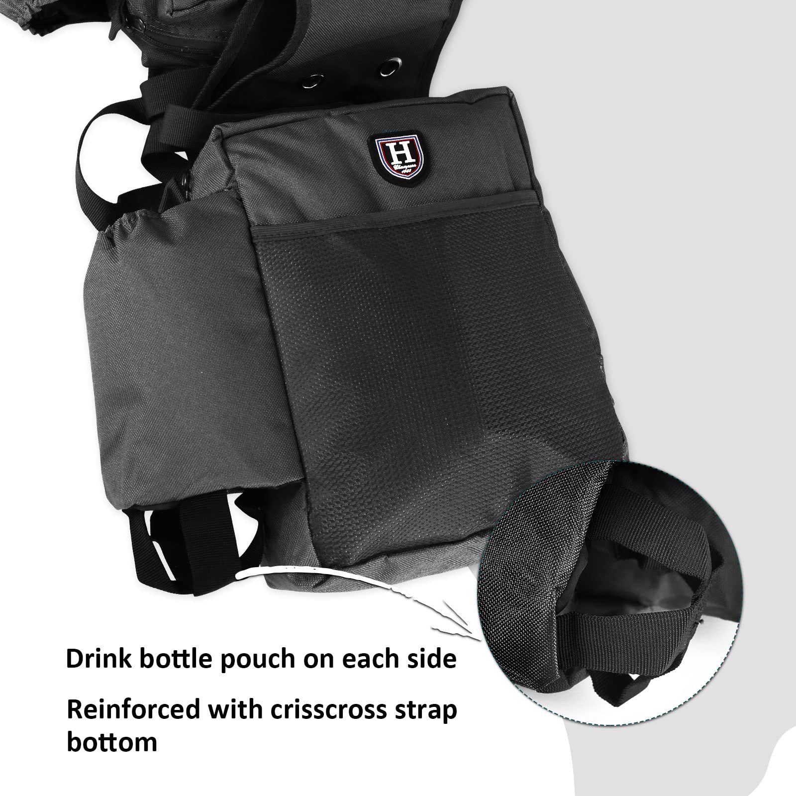 Harrison Howard Equestrian Western - Bolsa de sillín para caballos, color negro