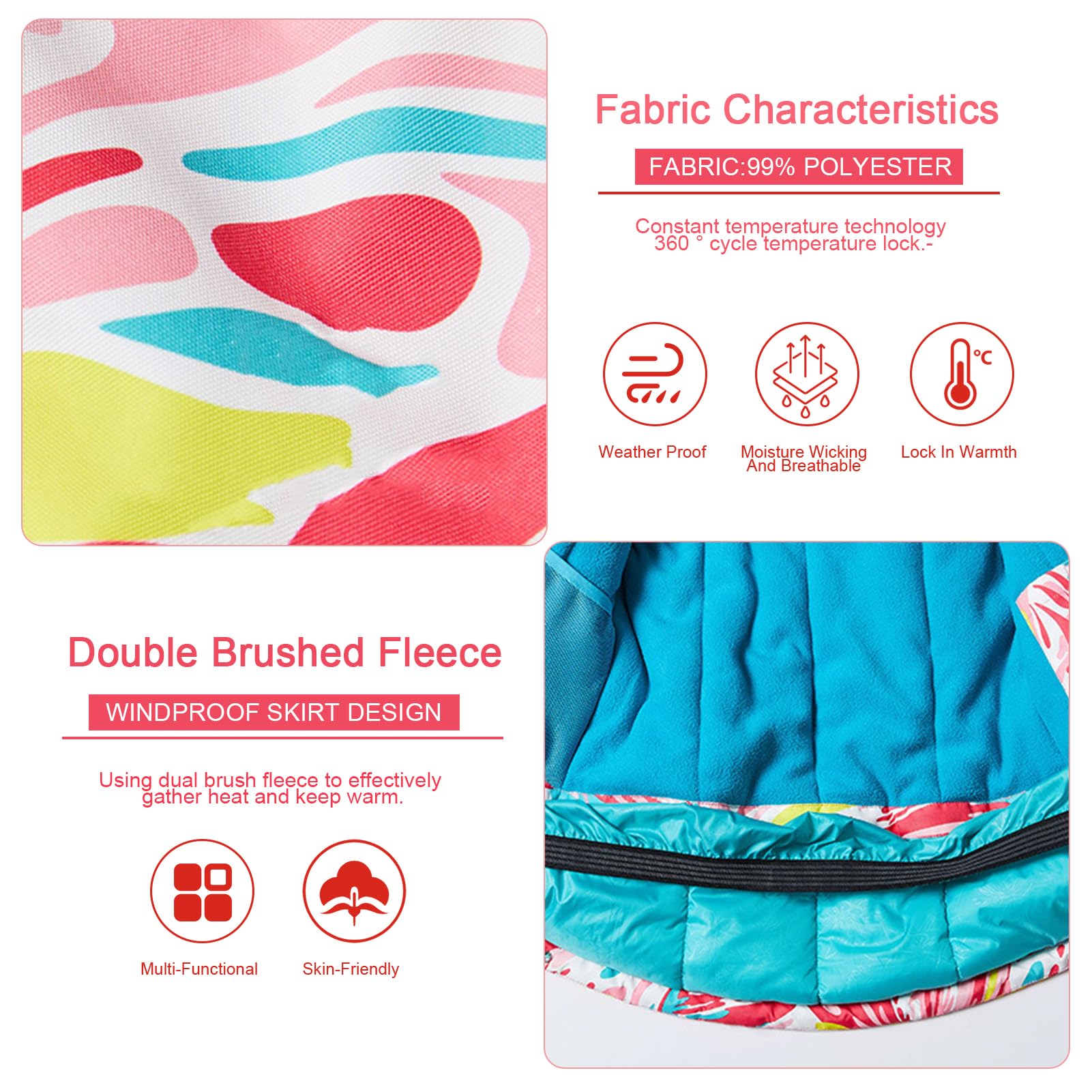 Conjunto de traje de esquí infantil de 2 piezas con capucha, traje de nieve impermeable a prueba de viento para niños y niñas, chaqueta de esquí cálida y pantalones de esquí, rosa brillante