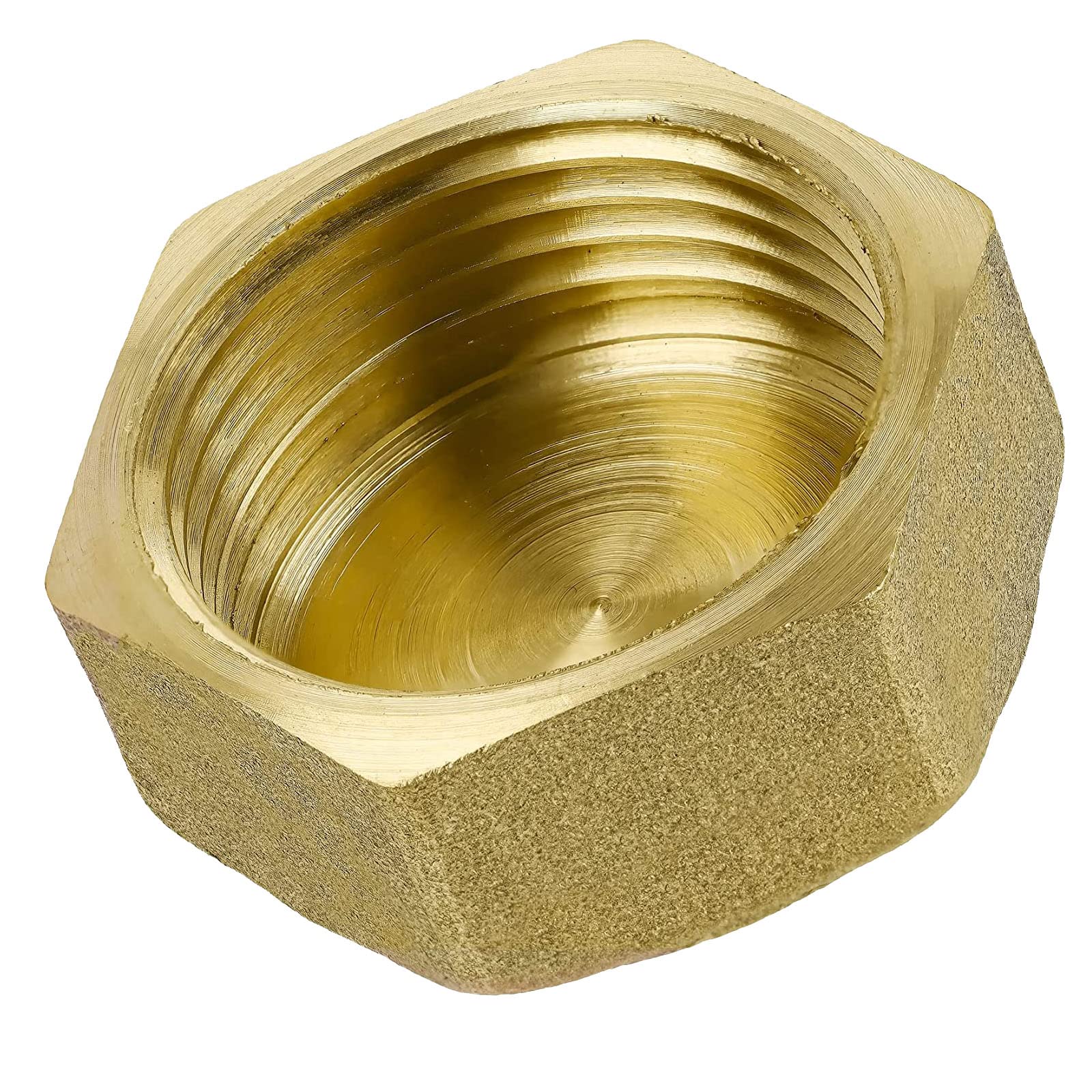 TA-VIGOR Brass Cap G3/8 Female Pipe Fitting Hex Compression Stop Valve Connector Hex Brass Blanking Nut Caps