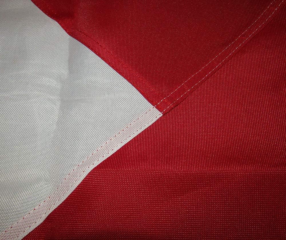 4x4 Embroidered State of Alabama 600D 2 Ply Nylon Premium Quality Flag 4'x4' with Clips