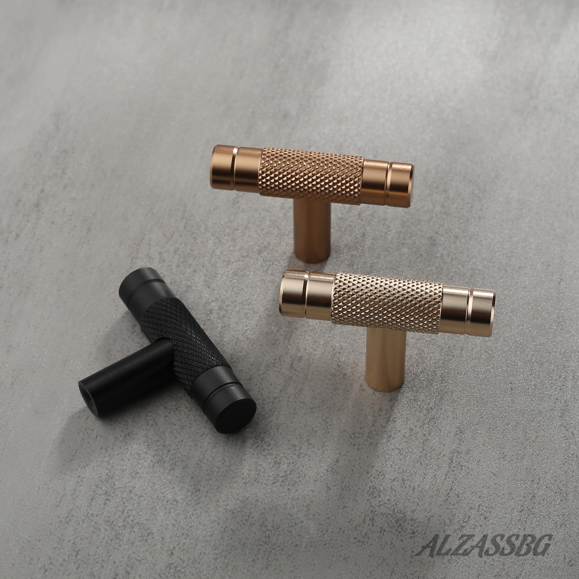 Alzassbg 10 Pack Att Black Cabinet Knobs, 1.1 Inch(25) Diaeter - View #10