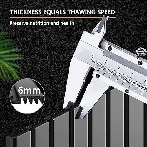 Miniatura 5 de Bandeja de descongelación para carne congelada rápida y segura - Bandeja de descongelación para carne congelada con goteo - Calefacción natural,