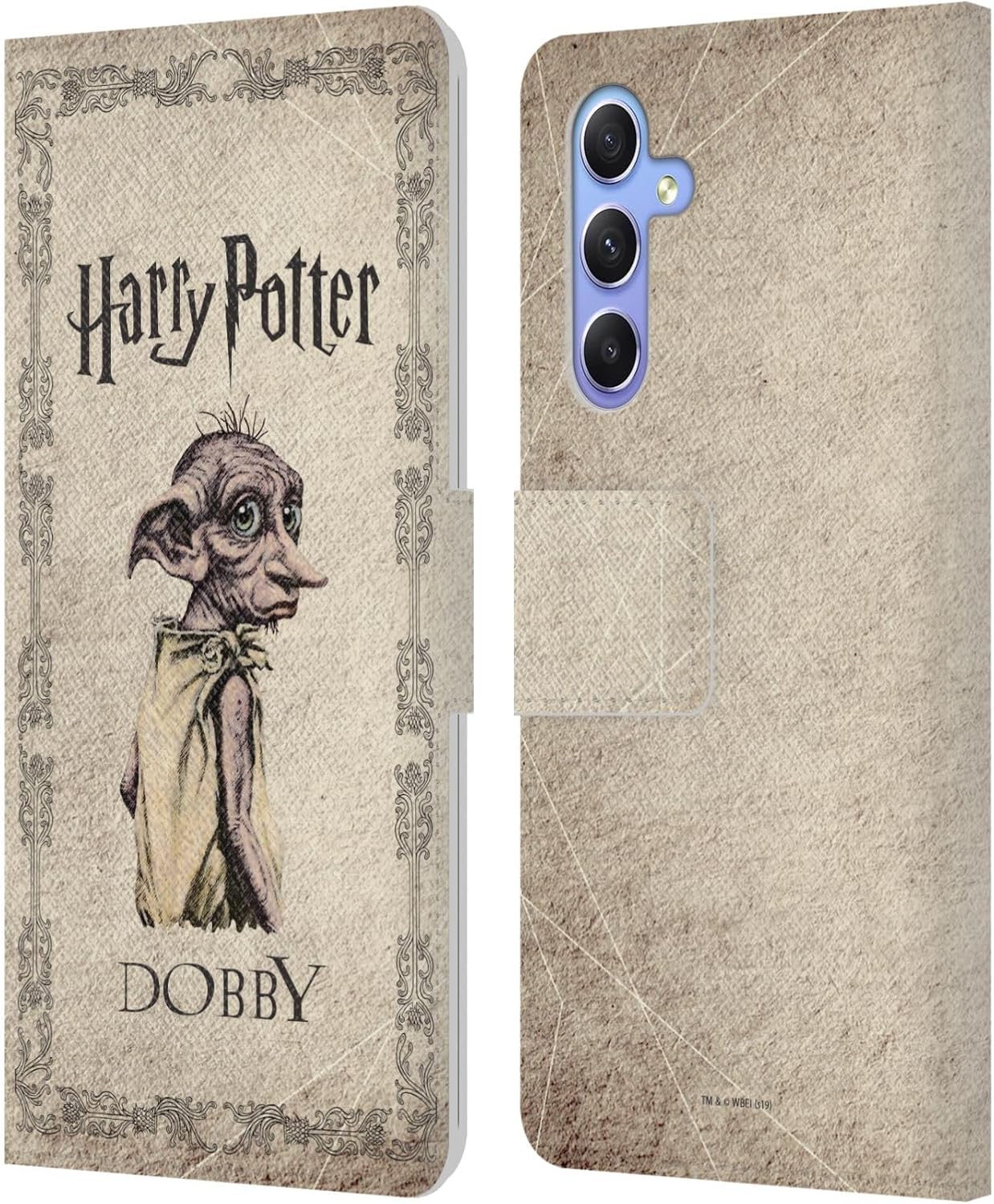 Head Case Designs Officially Licensed Harry Potter Dobby House Elf Creature Chamber of Secrets II Leather Wallet Case Compatible with Samsung Galaxy A34 5G