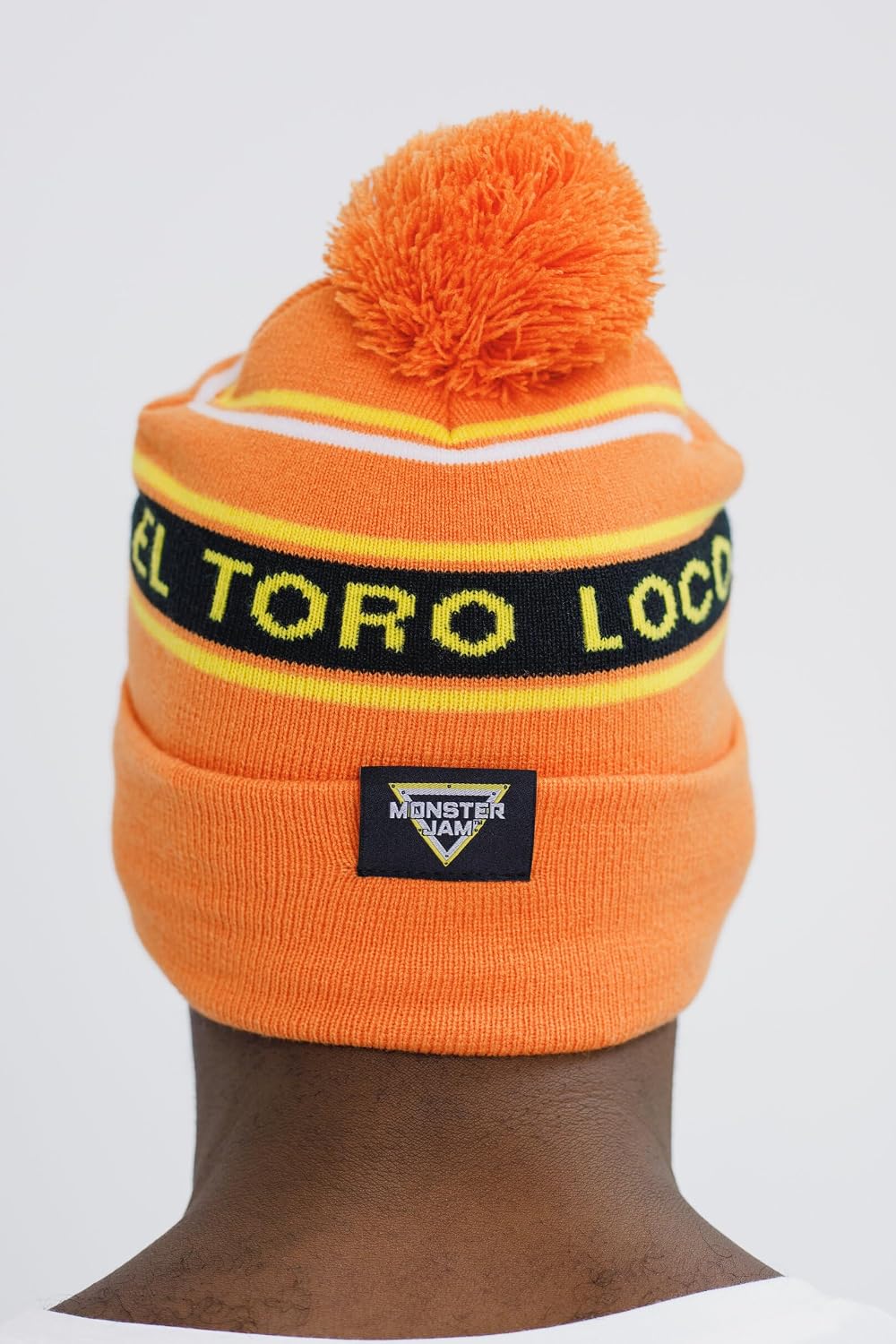 Monster Jam El Toro Loco Mens Beanie Winter Hat Orange/Yellow OS Adult