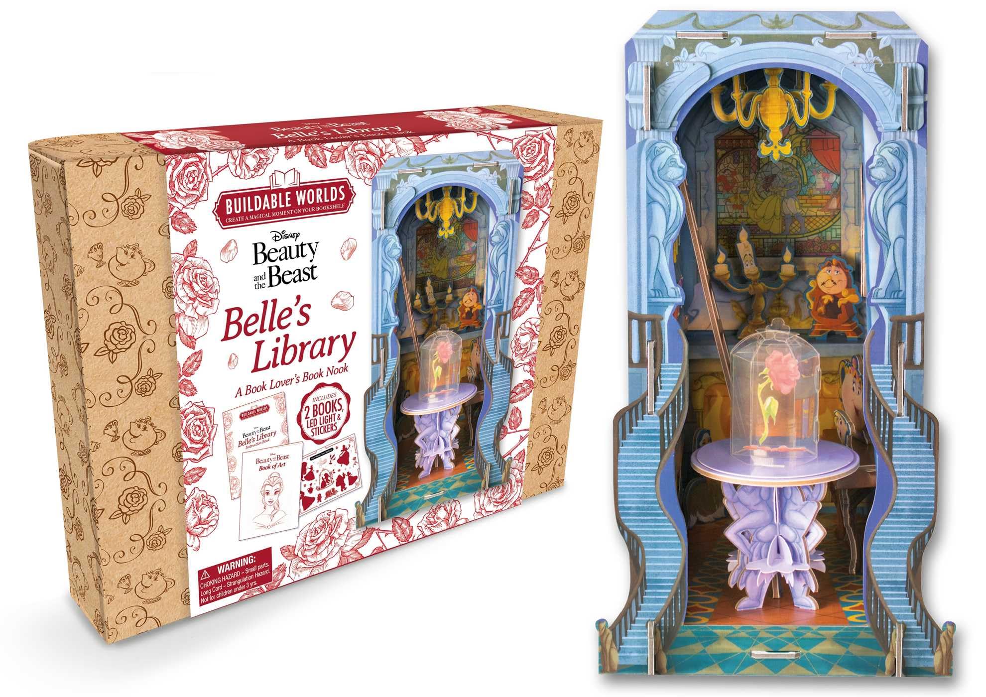 Disney Beauty and the Beast: Belle's Librarybuildable Worlds - a Book Lover's Book Nook