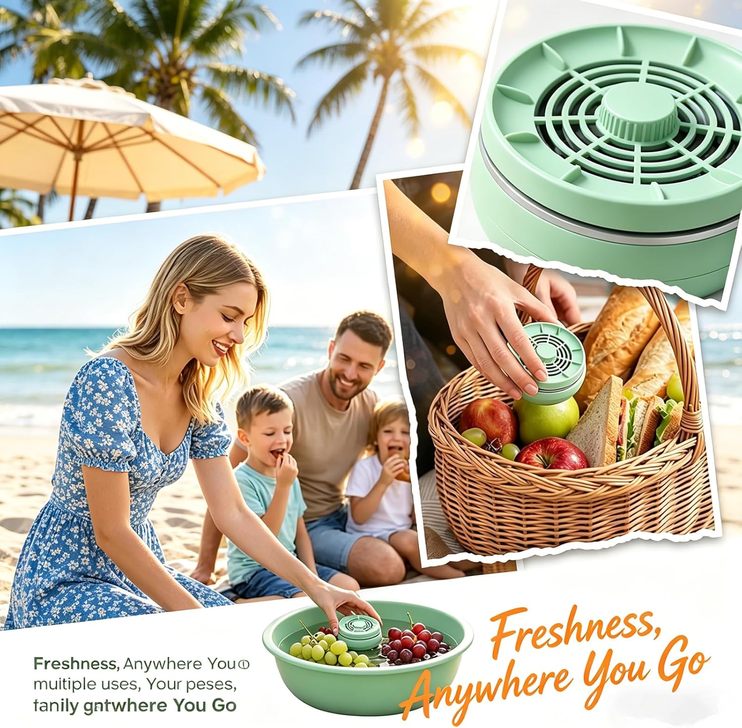 Fruit and Vegetable Washing Machine, 2026 New Fruit Cleaner Device, IPX7 Waterproof Portable Food Purifier, Portable USB Wireless Purifier Cleaner for Fruits, Meat, Vegetable, Tableware (2pcs-B)