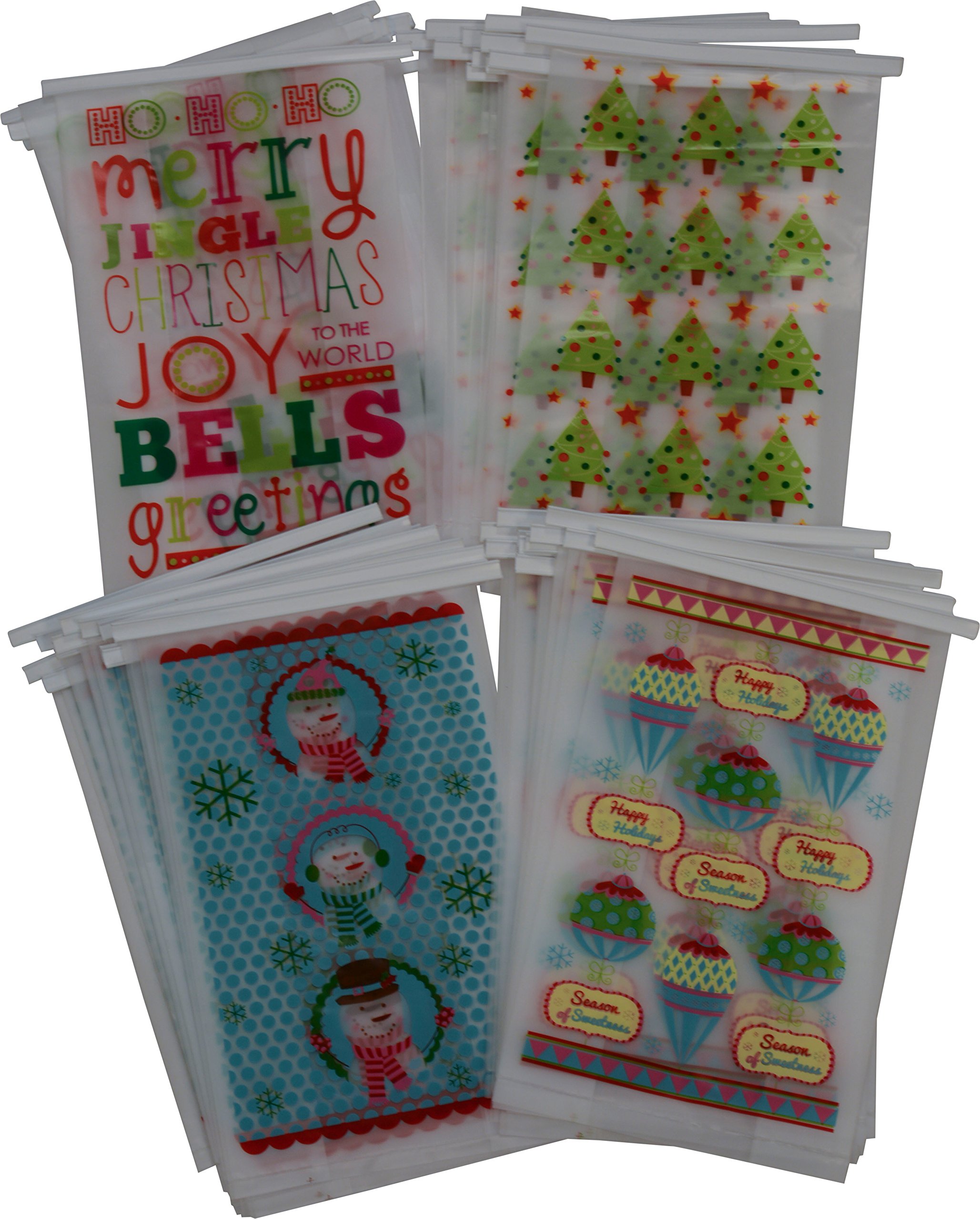 Black Duck Brand 100 Christmas Zipper Seal Sandwich Holiday Treat Bags (100 Bags)
