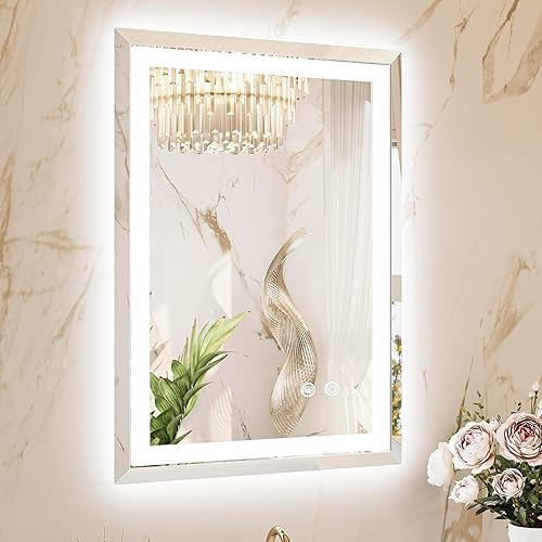 TETOTE Led Bathroom Mirror with Lights 22 x 30 Inch,