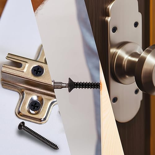 Miniatura 6 de Venforze Tornillos de madera de cabeza blanca, 100 piezas #8 x 1-12 pulgadas de acero inoxidable Phillips cabeza plana, tornillo de acero inoxidable